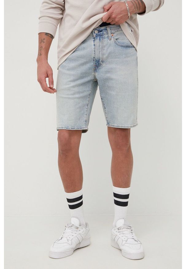 Levi's® - Levi's Szorty jeansowe męskie. Okazja: na spotkanie biznesowe, na co dzień. Kolor: niebieski. Materiał: jeans. Styl: biznesowy, casual