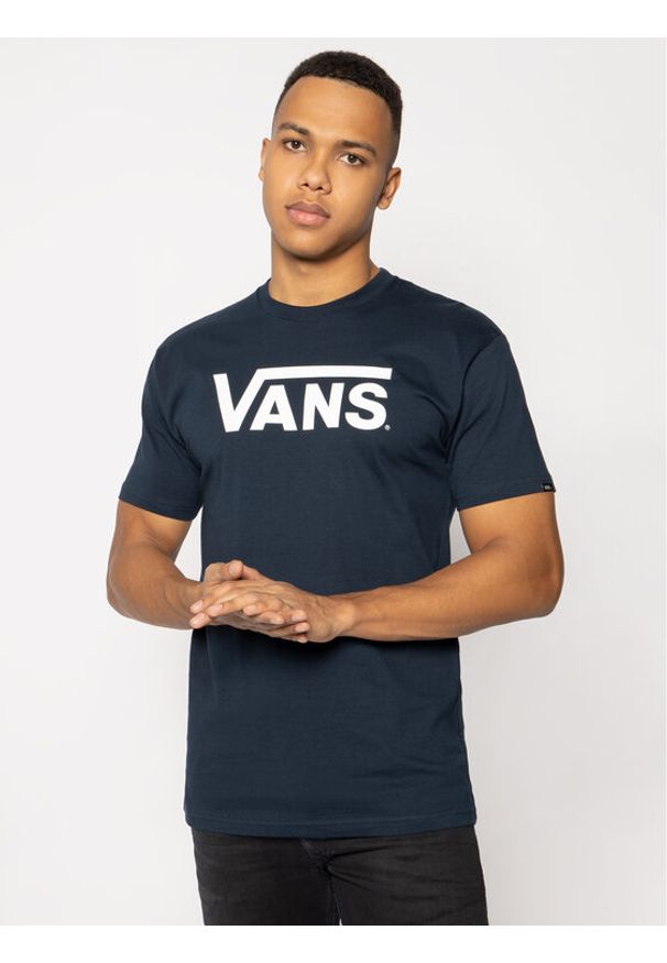 Vans T-Shirt Classic VN000GGGNAV1 Granatowy Classic Fit. Kolor: niebieski. Materiał: bawełna