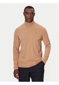 Karl Lagerfeld - KARL LAGERFELD Golf 755023 554226 Beżowy Regular Fit. Typ kołnierza: golf. Kolor: beżowy. Materiał: bawełna