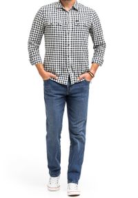 Wrangler - WRANGLER TEXAS MĘSKIE SPODNIE JEANSOWE THE MOMENT AUTHENTIC STRAIGHT W121OCR25 112319229. Okazja: na spotkanie biznesowe. Styl: biznesowy, elegancki #9