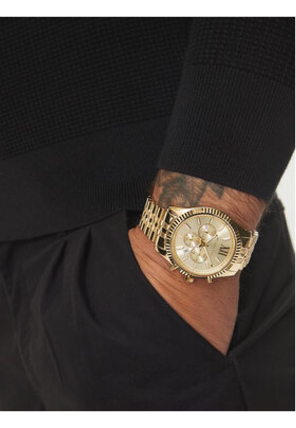 Michael Kors Zegarek Lexington MK8281 Złoty. Kolor: złoty
