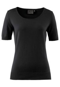 Sweter, krótki rękaw bonprix czarny. Kolor: czarny. Długość rękawa: krótki rękaw. Długość: krótkie #1