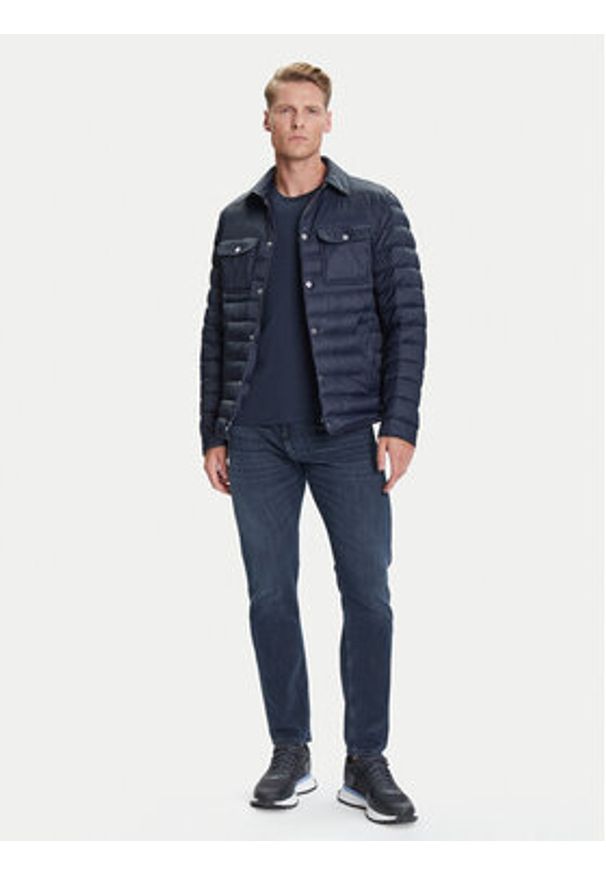 BOSS Kurtka przejściowa H-Dahanso 50540456 Granatowy Regular Fit. Kolor: niebieski. Materiał: syntetyk