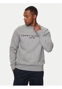 TOMMY HILFIGER - Tommy Hilfiger Bluza Logo MW0MW11596 Szary Regular Fit. Kolor: szary. Materiał: syntetyk #1