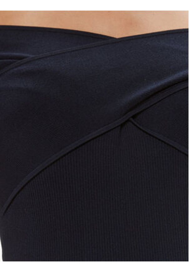 MICHAEL Michael Kors Body MR460RT33D Granatowy Slim Fit. Kolor: niebieski. Materiał: wiskoza