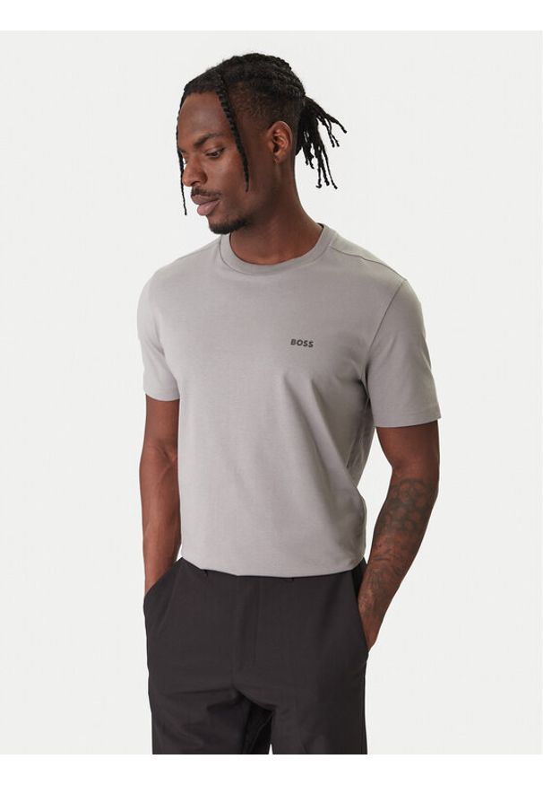 BOSS T-Shirt Tee 50506373 Szary Regular Fit. Kolor: szary. Materiał: bawełna