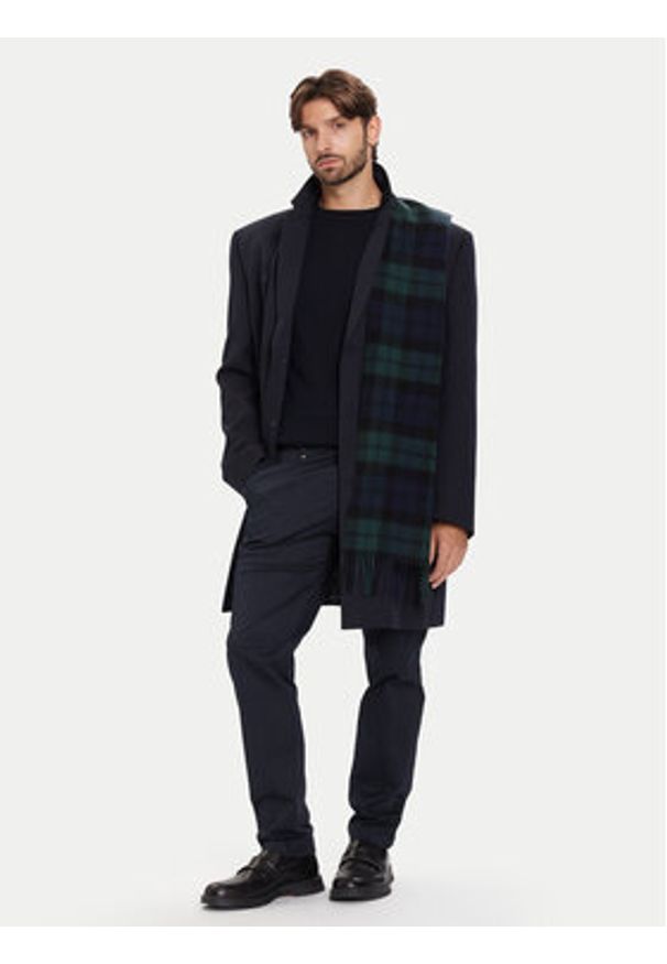 Bugatti Płaszcz wełniany 821628-84221 D Granatowy Regular Fit. Kolor: niebieski. Materiał: syntetyk