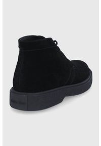 Calvin Klein Półbuty zamszowe męskie kolor czarny. Nosek buta: okrągły. Zapięcie: sznurówki. Kolor: czarny. Materiał: zamsz #4