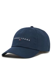 Tommy Jeans Czapka z daszkiem Logo 6 Panel Cap AW0AW16868 Granatowy. Kolor: niebieski. Materiał: bawełna, materiał
