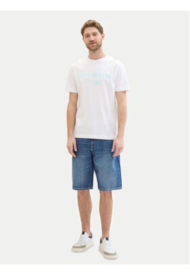 Tom Tailor T-Shirt 1041871 Biały Regular Fit. Kolor: biały. Materiał: bawełna