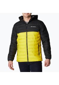 columbia - Kurtka puchowa męska Columbia Powder Lite Hooded. Kolor: żółty, wielokolorowy, czarny. Materiał: puch