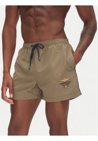 Aeronautica Militare Szorty kąpielowe 251BW223CT2967 Khaki Regular Fit. Kolor: brązowy. Materiał: syntetyk