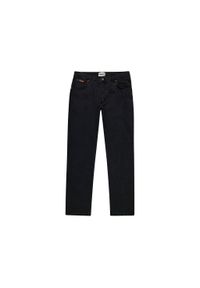 Wrangler - WRANGLER MĘSKIE SPODNIE JENSOWE TEXAS SLIM DARK NAVY 112358037