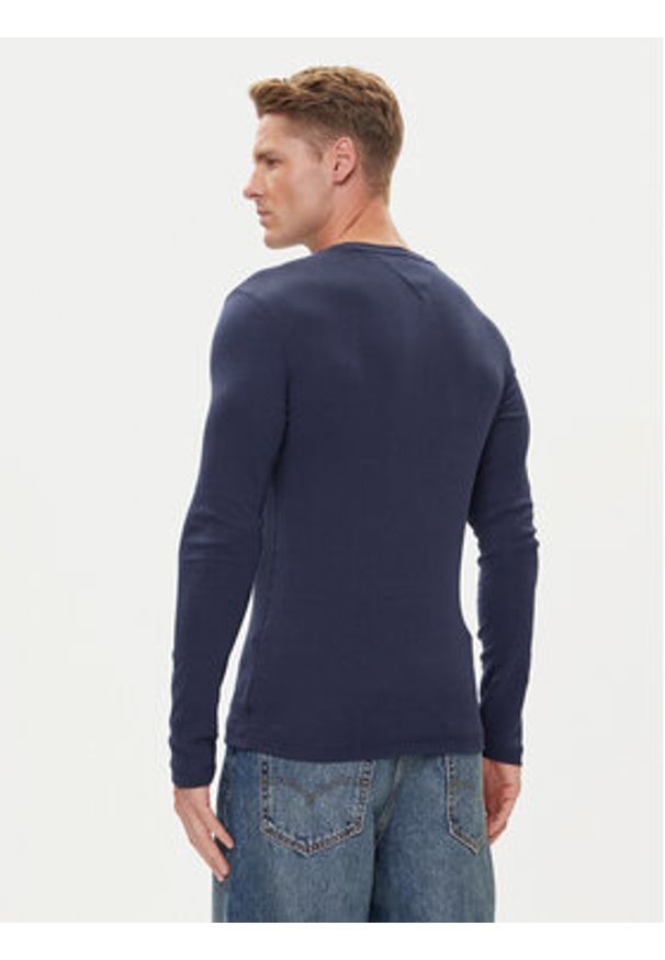 Tommy Jeans Longsleeve DM0DM04409 Granatowy Slim Fit. Kolor: niebieski. Materiał: bawełna. Długość rękawa: długi rękaw