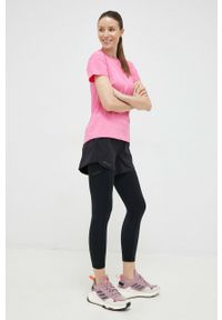 Marmot szorty outdoorowe Elda kolor czarny gładkie medium waist. Kolor: czarny. Materiał: tkanina, włókno, materiał. Wzór: gładki #2