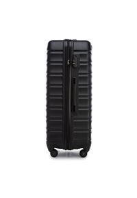 Wittchen - Duża walizka z ABS-u z żebrowaniem czarna. Kolor: czarny. Materiał: guma #5
