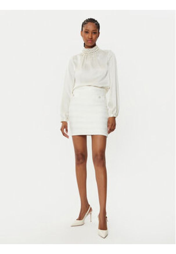 Marciano Guess Spódnica mini 5RGD01 5852Z Beżowy Slim Fit. Kolor: beżowy. Materiał: wiskoza