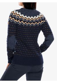 Fjällräven - Sweter damski Fjallraven Ovik Knit Sweater. Kolor: niebieski. Sport: turystyka piesza