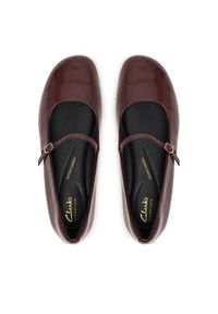Clarks Baleriny Livia Sky 26184743 Bordowy. Kolor: czerwony. Materiał: skóra, lakier #5