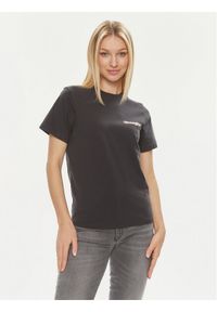 Wrangler T-Shirt 112350315 Czarny Regular Fit. Kolor: czarny. Materiał: bawełna #1