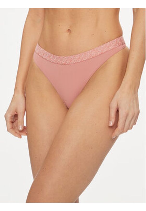 TOMMY HILFIGER - Tommy Hilfiger Komplet 3 par stringów UW0UW05185 Kolorowy. Materiał: syntetyk. Wzór: kolorowy