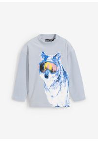 bonprix - Bluza chłopięca z polaru. Kolor: szary. Materiał: polar. Wzór: nadruk