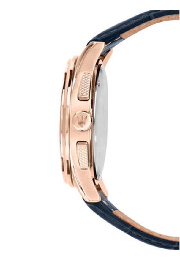 Maserati Zegarek Sorpasso R8871624009 Granatowy. Kolor: niebieski. Materiał: skóra