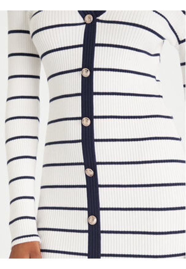 Guess Sukienka dzianinowa W5YK98 Z2YK2 Biały Slim Fit. Kolor: biały. Materiał: wiskoza