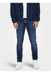 Only & Sons Jeansy Loom 22024254 Granatowy Slim Fit. Kolor: niebieski