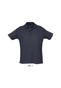 SOL'S - Polo Sol's Summer Ii. Typ kołnierza: polo. Kolor: niebieski. Materiał: bawełna. Sezon: lato #1