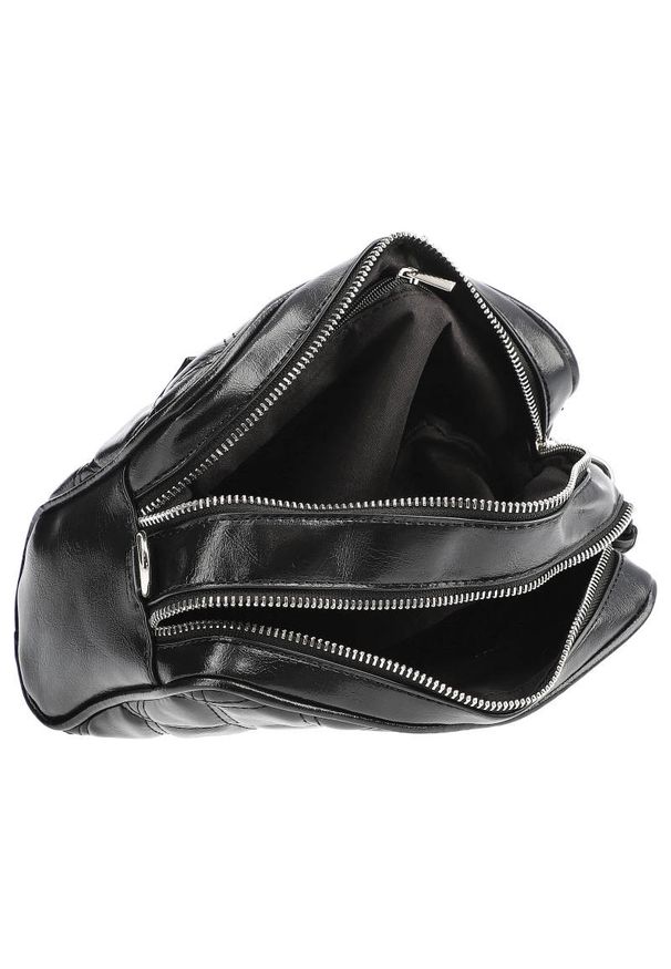 Torebka damska Filippo, pikowana z podwójną komorą na zamek, czarna, TD03354/22 BK. Kolor: czarny. Wzór: aplikacja. Materiał: pikowane. Styl: elegancki, wizytowy
