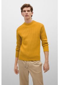 Mango Man - Sweter TEXAS. Okazja: na co dzień. Kolor: żółty. Materiał: materiał. Długość rękawa: długi rękaw. Długość: długie. Styl: casual #1