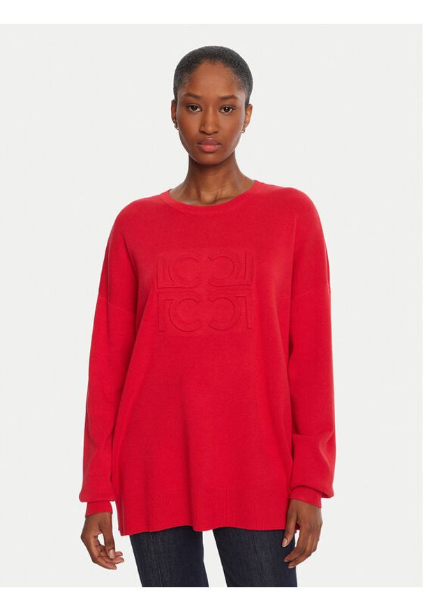 LOLA CASADEMUNT Sweter LF2511004 Czerwony Loose Fit. Kolor: czerwony. Materiał: syntetyk