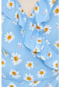 Noisy may - Noisy May sukienka mini rozkloszowana. Kolor: niebieski. Materiał: tkanina. Długość: mini #3