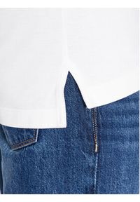 Tommy Jeans Polo Placket DM0DM15370 Biały Slim Fit. Typ kołnierza: polo. Kolor: biały. Materiał: bawełna