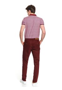 TOP SECRET - Spodnie typu chino slim fit. Okazja: do pracy, na co dzień. Kolor: czerwony. Sezon: wiosna. Styl: casual, elegancki #2