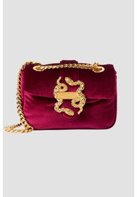 Just Cavalli - JUST CAVALLI Malinowa kopertówka Iconic Iconic Snakes Puffy - Style 3. Kolor: różowy. Styl: elegancki