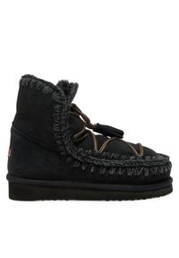 Mou Śniegowce Eskimo Scoubidoo Lace FW101124A Czarny. Kolor: czarny. Materiał: skóra #1