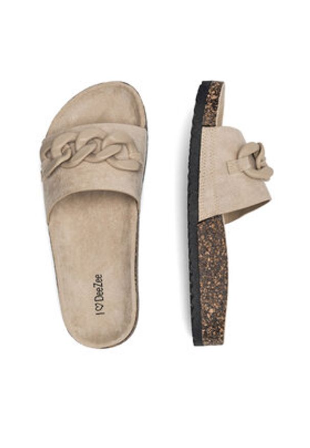 DeeZee Klapki WSLS19-20 Beżowy. Kolor: beżowy. Materiał: materiał