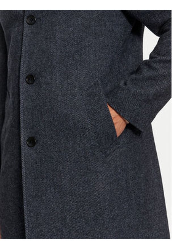 Pierre Cardin Płaszcz wełniany C4 84001/000/6103 Granatowy Regular Fit. Kolor: niebieski. Materiał: wełna, syntetyk