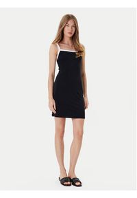 Eleh Sukienka letnia ESS250115 Czarny Slim Fit. Kolor: czarny. Materiał: syntetyk. Sezon: lato