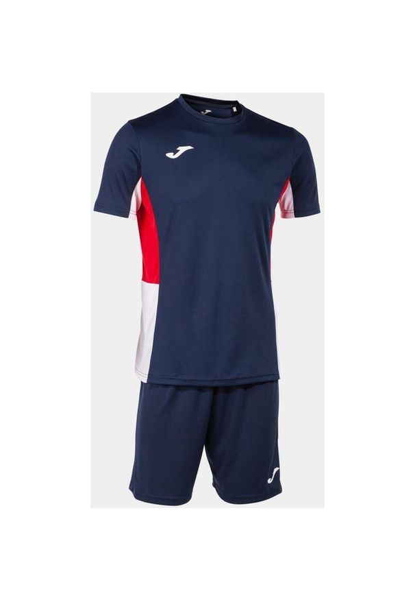 Joma - Zestaw Sportowy JOMA DANUBIO II 4XS - Granatowy/Czerwony/Biały. Kolor: czerwony, niebieski, wielokolorowy. Materiał: dresówka. Sport: fitness, piłka nożna