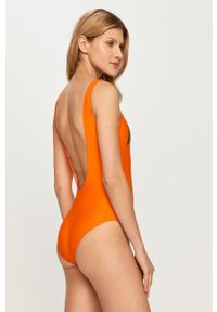 Moschino Underwear - Strój kąpielowy. Kolor: pomarańczowy. Materiał: materiał, dzianina, poliamid, elastan. Wzór: nadruk #4