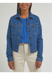 Lee Kurtka jeansowa Rider L54MGWB01 112330459 Niebieski Regular Fit. Kolor: niebieski. Materiał: bawełna