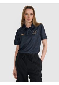 4f - 4F Koszulka polo szybkoschnąca męska 4F x Bartosz Zmarzlik - czarna 3XL. Typ kołnierza: polo. Kolor: czarny. Materiał: włókno, dzianina, materiał, syntetyk. Długość rękawa: krótki rękaw. Długość: krótkie. Wzór: gładki, nadruk, ze splotem