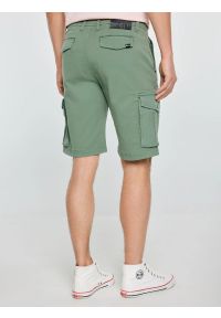 Big-Star - Szorty męskie z kieszeniami cargo khaki Morrise 303. Okazja: na co dzień. Kolor: zielony. Materiał: elastan, materiał, bawełna. Styl: sportowy, casual #7