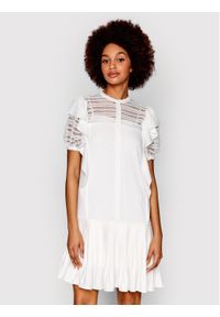 TwinSet - TWINSET Sukienka codzienna 221TP2677 Biały Regular Fit. Okazja: na co dzień. Kolor: biały. Materiał: syntetyk. Typ sukienki: proste. Styl: casual #1