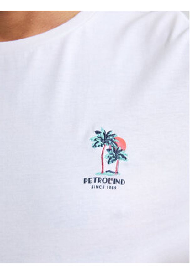 Petrol Industries T-Shirt M-1050-TSR644 Biały Regular Fit. Kolor: biały. Materiał: bawełna