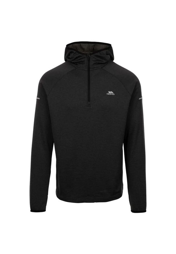 TRESPASS - Bluza Z Kapturem Męska Sportowa Montgo. Typ kołnierza: kaptur. Kolor: czarny. Styl: sportowy. Sport: turystyka piesza