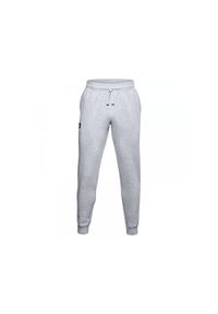 Spodnie joggingowe Under Armour Rival Fleece. Kolor: biały, wielokolorowy, niebieski, szary. Materiał: dresówka